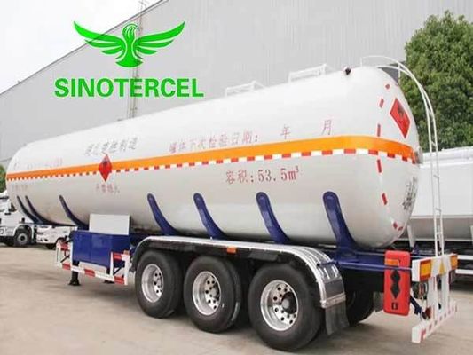 Mn Thép Tank Gas Semi Trailer Tank nhiên liệu 55000Liters Propane Semi Trailer