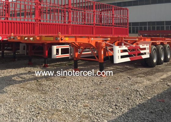 Dòng xe bán xe kéo giường phẳng 40ft Skelettal Dòng xe bán xe 28T Với 2/3/4 trục