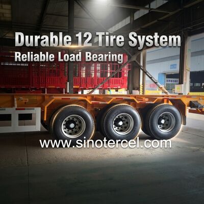 12Pcs Lốp 40 Ft Semi Trailer 7 Tons 2 axle Semi Trailer