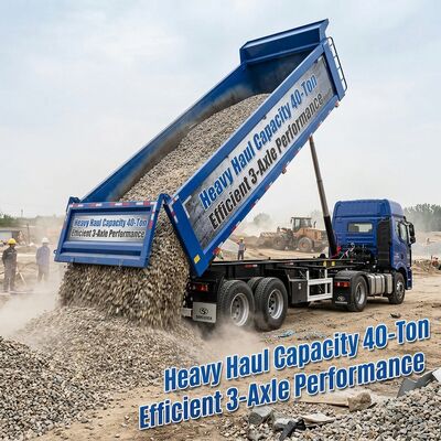 Giải phóng xe bán thùng kéo hạng nặng hiệu quả 40 tấn 3 trục