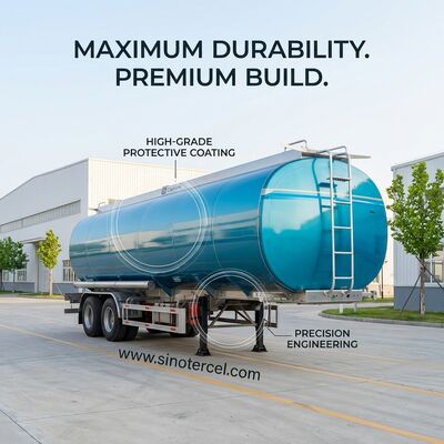 Semi Vac trailer Tank nhiên liệu Semi trailer với logo tùy chỉnh