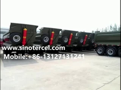 Công việc nặng Hydraulic 3 trục Tipper Semi Trailer vận chuyển an toàn